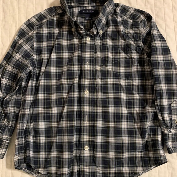 Lands’ End boys button up dress shirt size M (5-6) - Picture 1 of 1